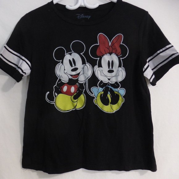 DISNEY, large, black tee, Mickey & Minnie Mouse